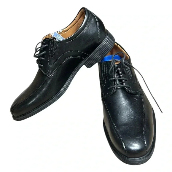 Clark’s Whiddon Pace NEW men size 8M OXFORD black leather shoes ,extreme comfort - Picture 2 of 13